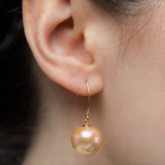 Amber Cerise Aura Hoop Drops
