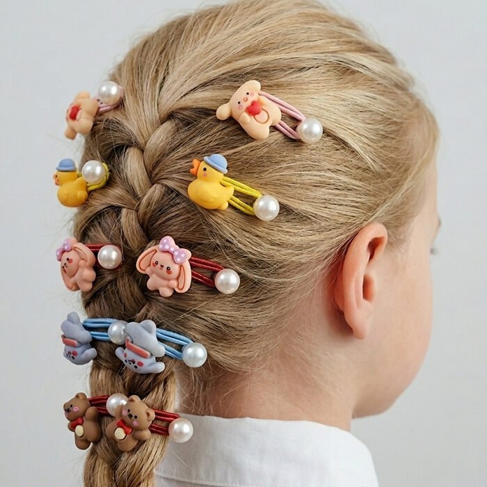 Animal-Buddies-Woven-Double-Strand-Hair-Tie-Pack-4