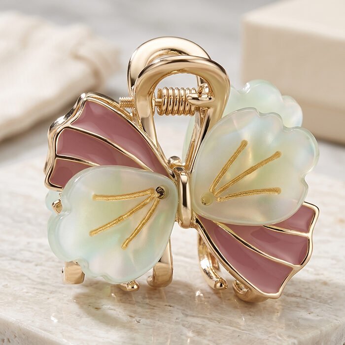 Blush-&-Mint-Layered-Petal-Mini-Claw-Clip-