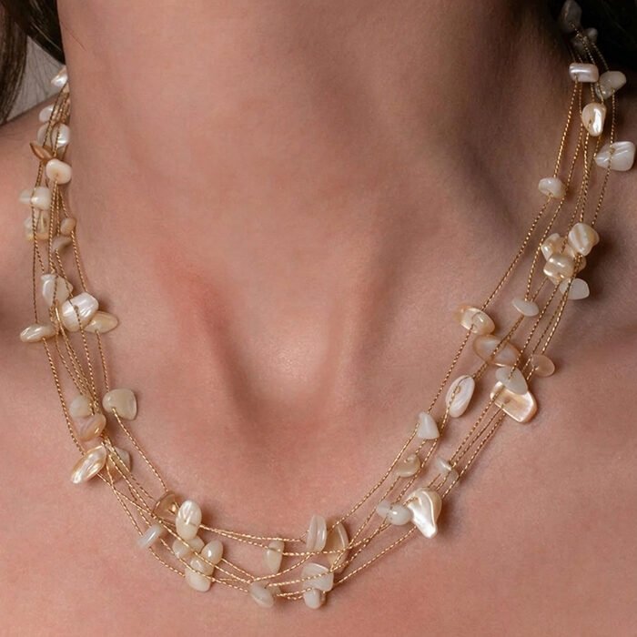 Champagne-Pearl-Vine-Floating-Multi-Strand-Choker-4
