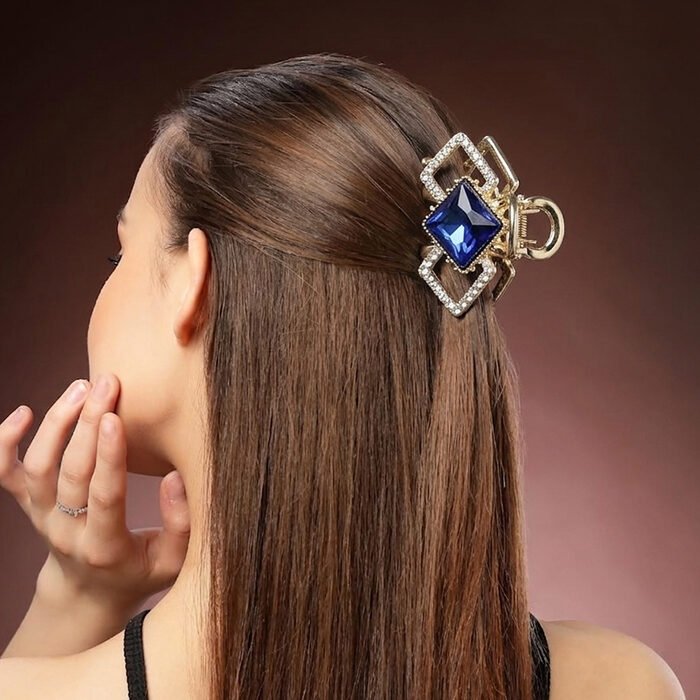 Cobalt-Solitaire-Geometric-Mini-Claw-Clip-3