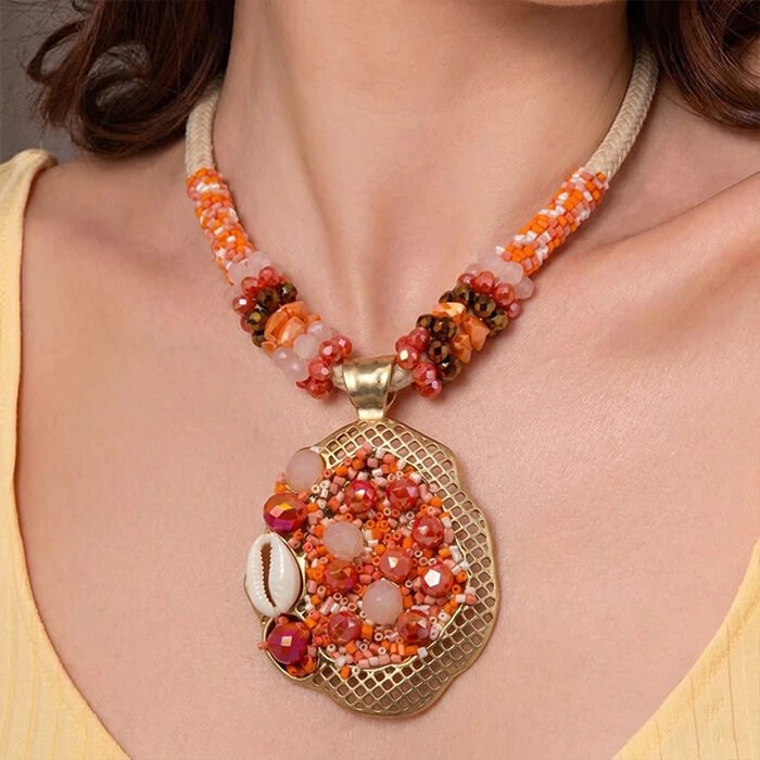 Coral-Cowrie-Architectural-Mosaic-Pendant-2
