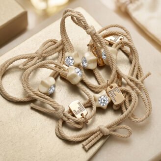 Crystal Star Earth-Tone Hair Tie Pack