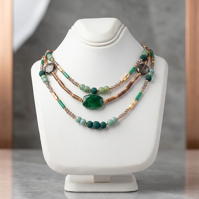 Emerald-Malachite-Triple-Strand-Collar-2