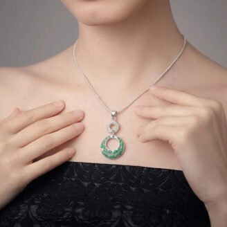 Green Ring Pendant Set