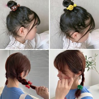 Happy Motifs Woven Double-Strand Hair Tie Pack