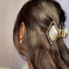 Hematite-Halo-Ivory-Diamond-Mini-Claw-Clip-2