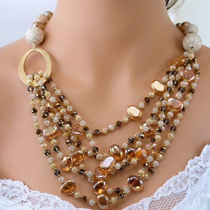 Honey-Amber-Multi-Strand-Loop-Choker-4