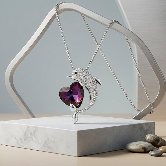 Iridescent-Ocean-Heart-Dolphin-Pendant-2
