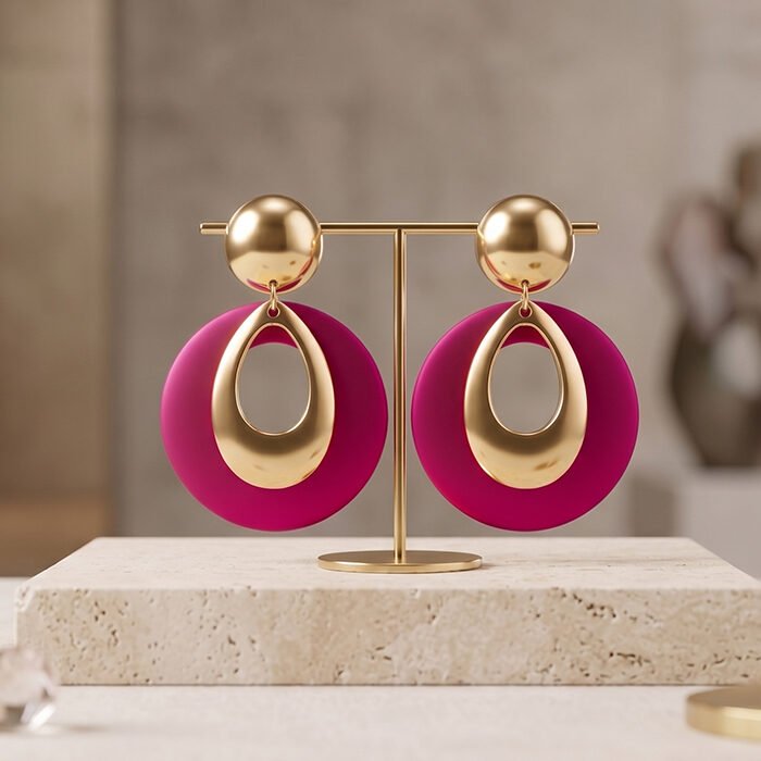 Magenta-Mod-Horizon-Layered-Hoop-Drops-