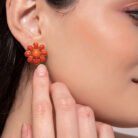 Orange-floral-pendant-Set