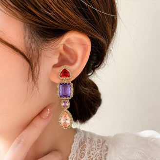 Multicolour Sapphire Earrings