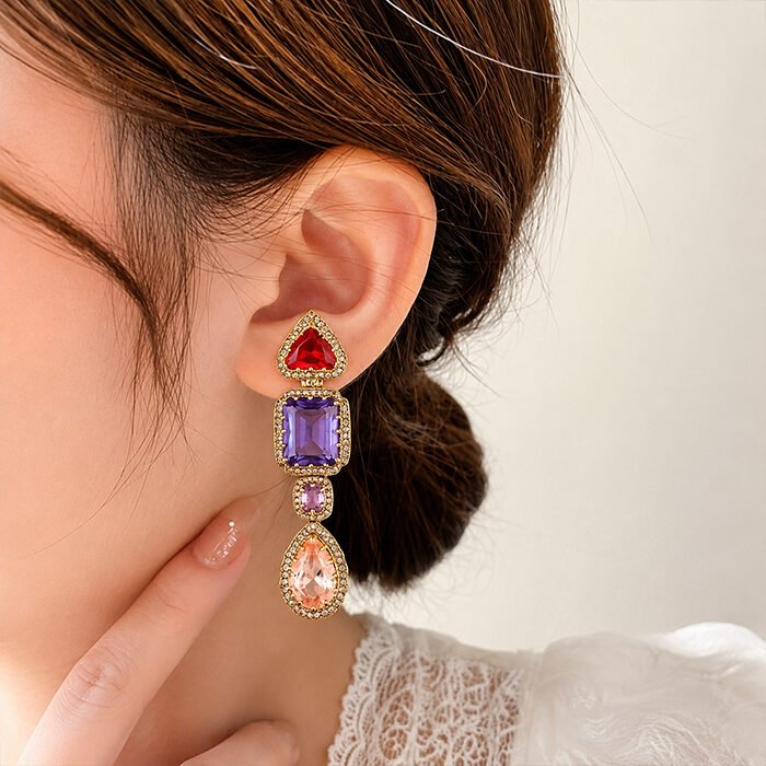 Purple-Multicolour-Sapphire-Earrings-3