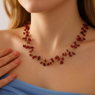 Red luxe necklace