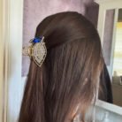 Sapphire-Bud-Pavé-Leaf-Mini-Claw-Clip-4