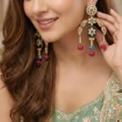Sunehri-Virasat-Darbar-Jharokha-Polki-Earrings