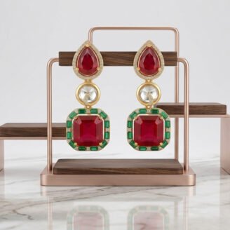 Sunehri Virasat Laal Noor Earrings