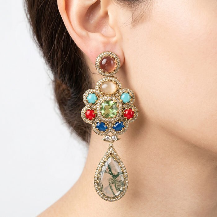 Sunehri-Virasat-Navratna-Shahi-Guldasta-Earrings-5