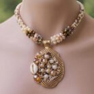 Taupe-Cowrie-Architectural-Mosaic-Pendant