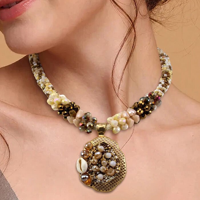 Taupe-Cowrie-Architectural-Mosaic-Pendant-4