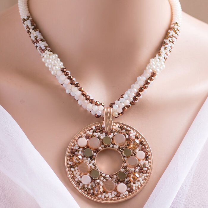 Toasted-Toffee-Circular-Mosaic-Pendant