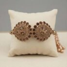 Champagne-Crystal-Floral-Adjustable-Kada