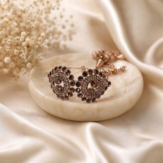 Champagne Crystal Floral Adjustable Kada