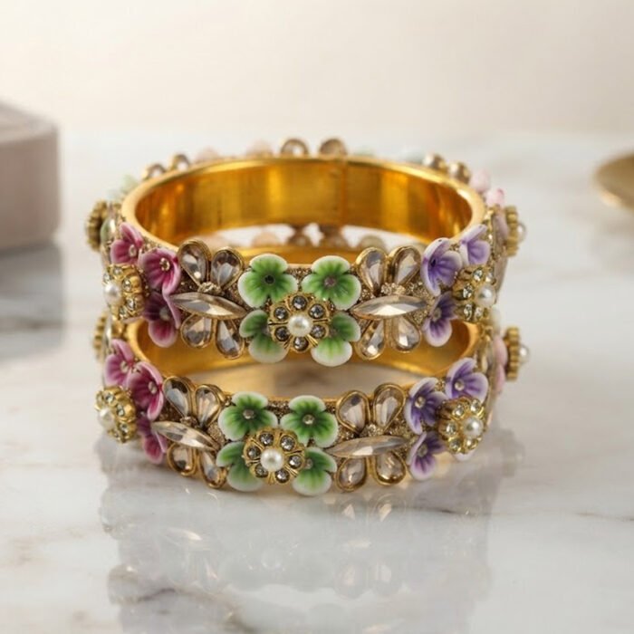 Flora-Royale-Kundan-Bangle-Set