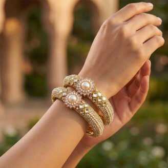 Pearl Royale Mirror Bangle Set