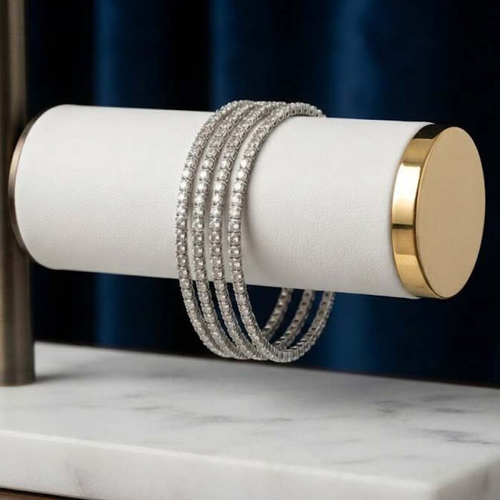 Silver-Crystal-Elegance-Bangle-Set