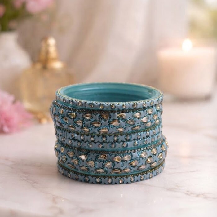 Sky-Blue-Kundan-Designer-Bangle-Set