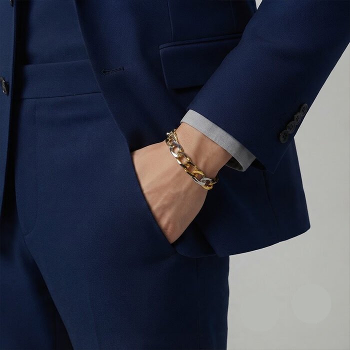 Aurelia-Duo-Tone-Statement-Chain-Bracelet Aurelia-Duo-Tone-Statement-Chain-Bracelet