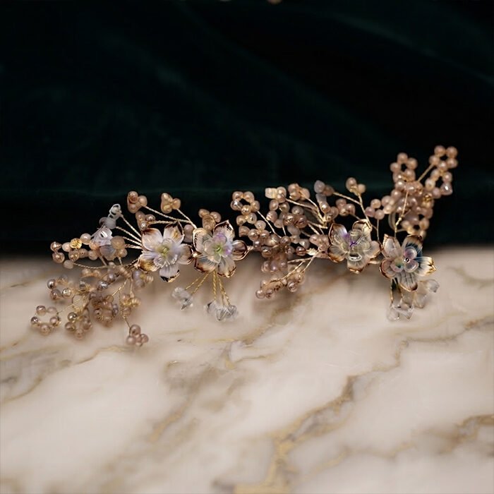 Aurielle-Golden-Blossom-Bridal-Hair-Vine Aurielle-Golden-Blossom-Bridal-Hair-Vine