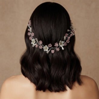 Blush Blossom Crystal Hair Vine