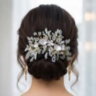 Celestial Pearl Blossom Bridal Hair Comb