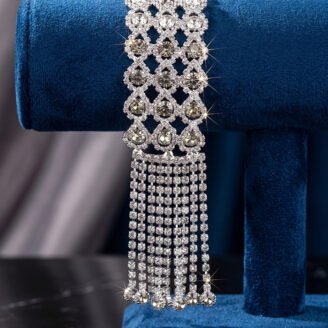 Nooré Silver Crystal Tassel Bracelet