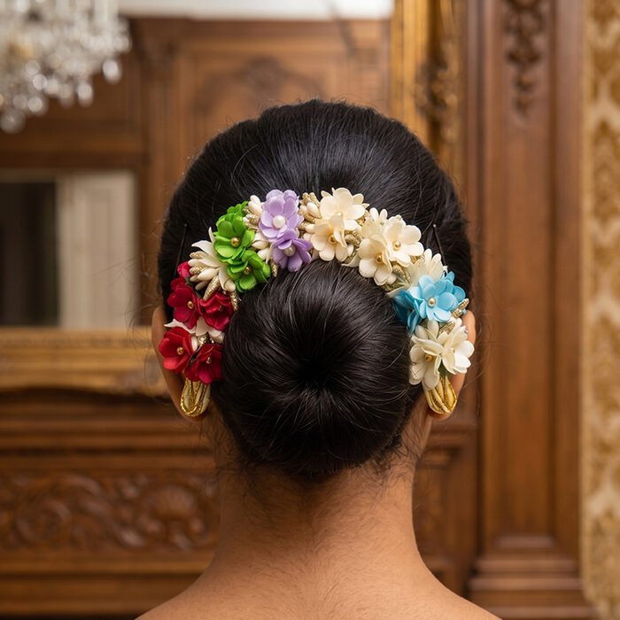 Rangrez Multicolor Floral Bridal Gajra