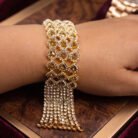 Zareen-Champagne-Crystal-Tassel-Bracelet-3