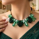 Emerald-Noir-Cascade-Crystal-Necklace-2