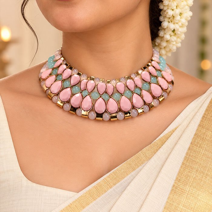 Roselle-Prism-Bloom-Statement-Necklace Roselle-Prism-Bloom-Statement-Necklace